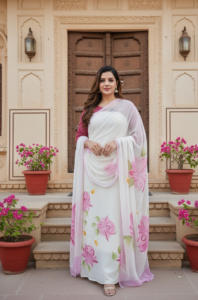 Landing Page gulnaar ivory floral suit set