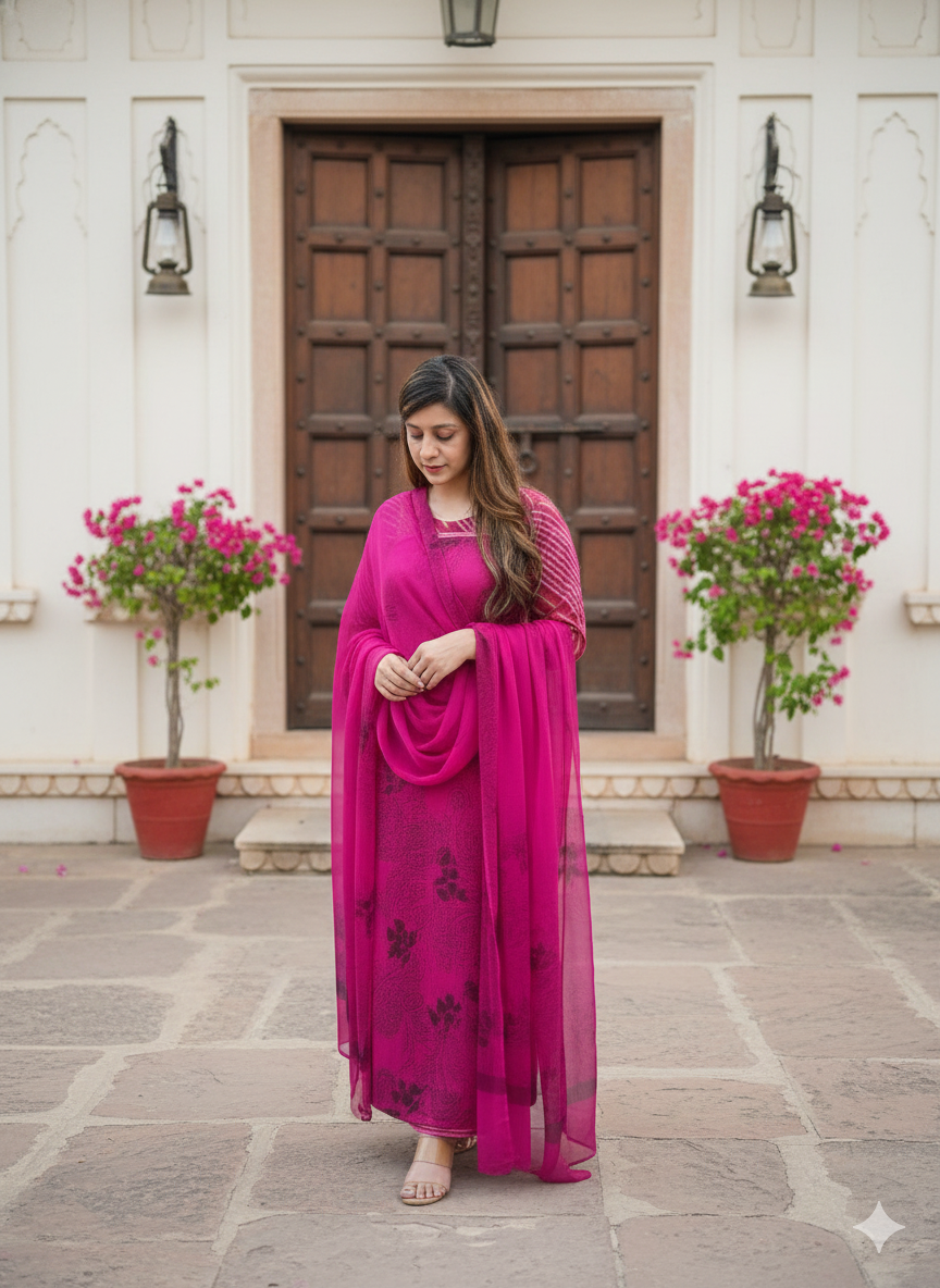 rani pink floral summer suit set rani pink floral summer suit set