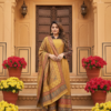 mustard kashmiri inspired winter suit set mustard kashmiri inspired winter suit set