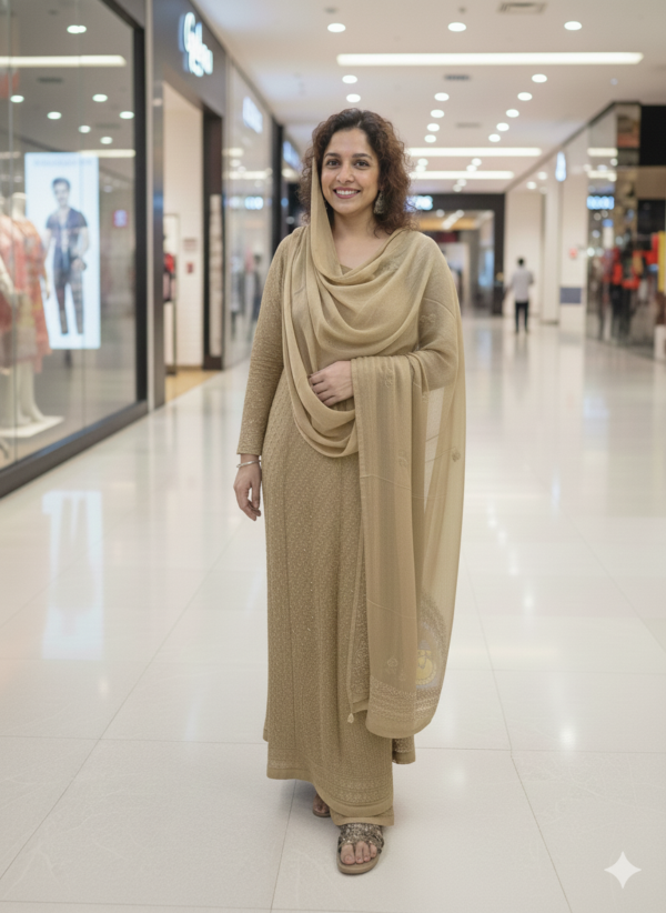 noor beige embroidered suit set noor beige embroidered suit set