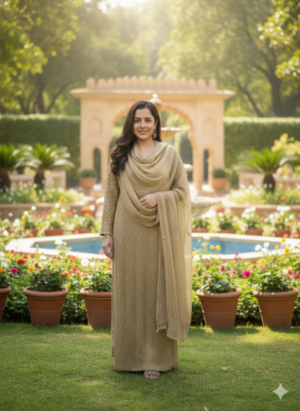 noor beige embroidered suit set noor beige embroidered suit set