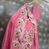 rose pink modal embroidered suit set with dupatta rose pink modal embroidered suit set with dupatta