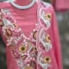 rose pink modal embroidered suit set with dupatta rose pink modal embroidered suit set with dupatta