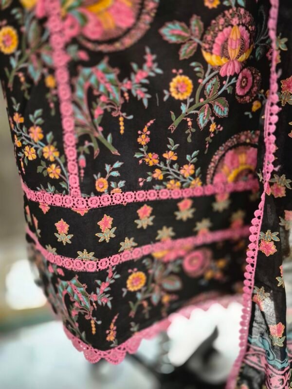 black floral cotton suit set for women with printed dupatta | elegant designer ethnic wear | house of kaur black floral cotton suit set for women with printed dupatta | elegant designer ethnic wear | house of kaur