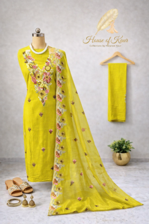 houseofkaur.in Modal-Embroidered-Suit-Set-with-Dupatta