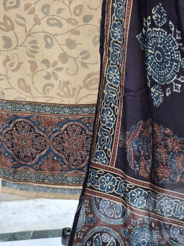 midnight heritage muslin suit set for women | premium designer ethnic wear – house of kaur