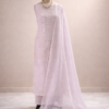 pastel organza suit set with lakhnawi embroidery & pearl work | elegant ethnic wear pastel organza suit set with lakhnawi embroidery & pearl work | elegant ethnic wear