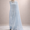 pastel organza suit set with lakhnawi embroidery & pearl work | elegant ethnic wear pastel organza suit set with lakhnawi embroidery & pearl work | elegant ethnic wear
