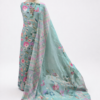 pastel green burberry cotton suit set with printed dupatta | soft daily wear kurta set