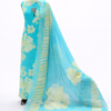 aqua blue burberry cotton suit set with floral print dupatta | soft summer kurta set aqua blue burberry cotton suit set with floral print dupatta | soft summer kurta set