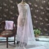 pastel organza suit set with lakhnawi embroidery & pearl work | elegant ethnic wear pastel organza suit set with lakhnawi embroidery & pearl work | elegant ethnic wear